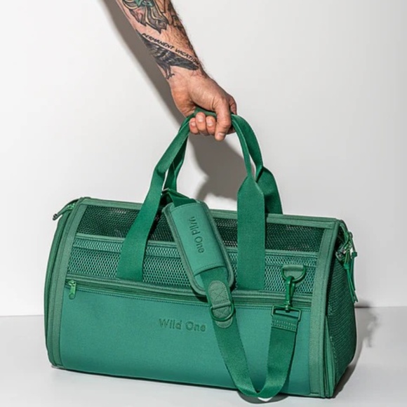 Wild One Travel Dog Carrier Green (Spruce) with Detachable Strap - Picture 1 of 10